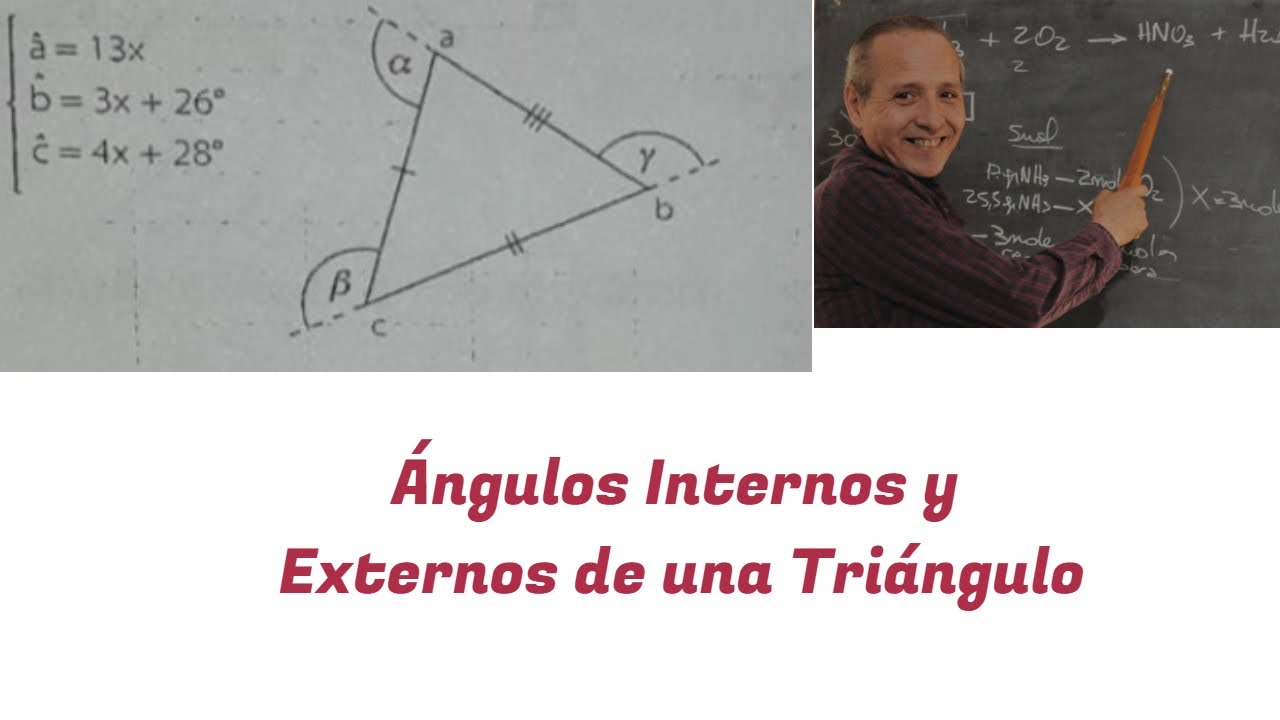 Ángulos Internos y Externos de un Triángulo - YouTube