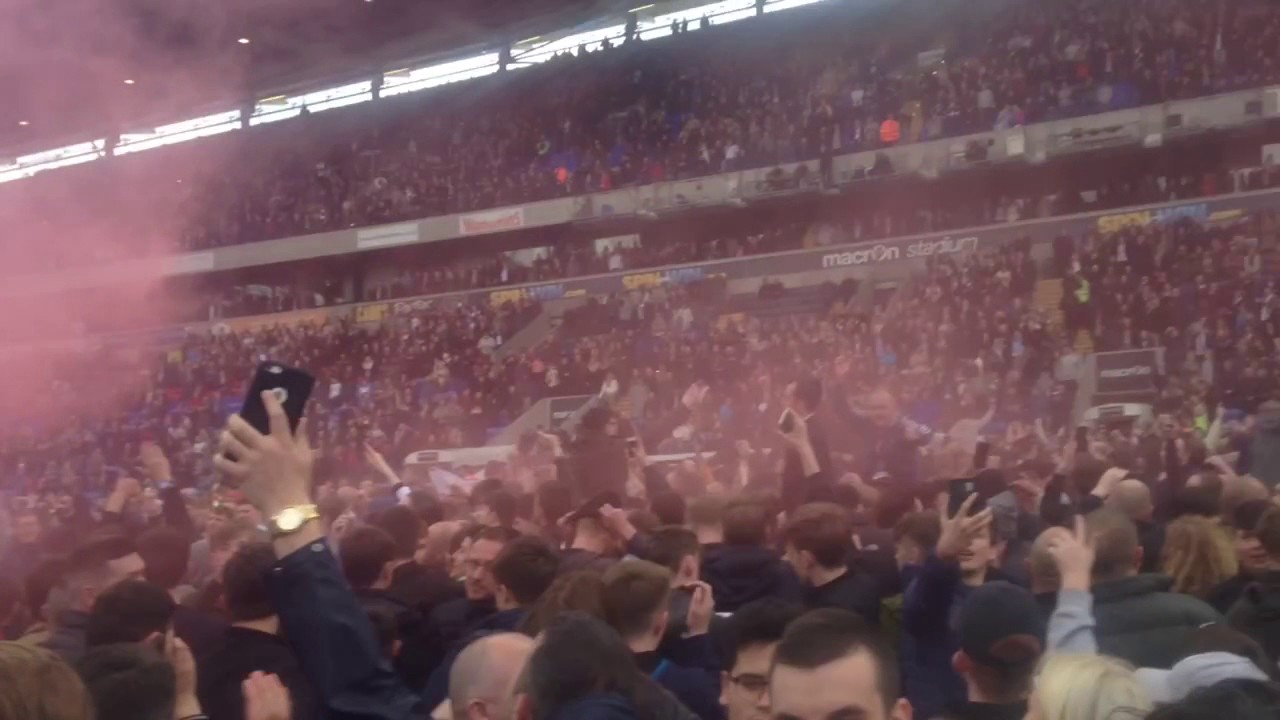 Bolton Wanderers Promotion Party Pitch Invasion vs Peterborough