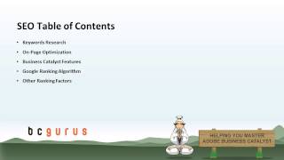 Business Catalyst SEO | Adobe BC Training