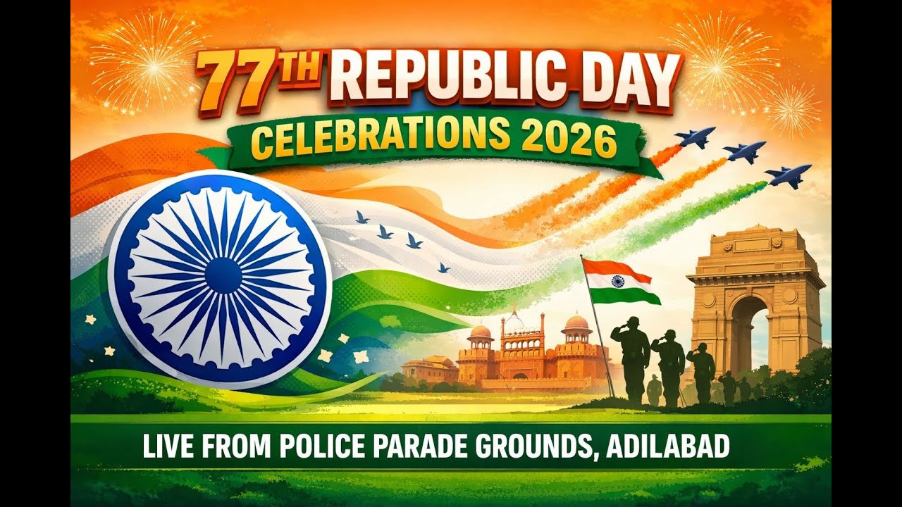 Live I Adilabad District I Republic Day Celebrations- 2026