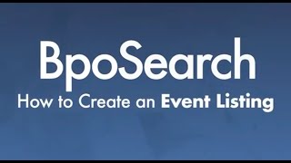 How to Post an Event on Bpo Search