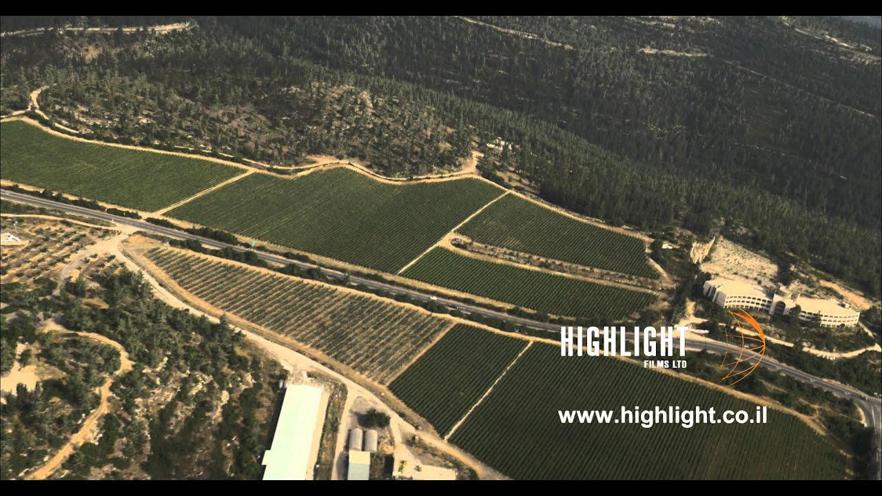 AJ4K 068 - Aerial 4K footage of Jerusalem: Fields in the western slopes of the Judaean Hills