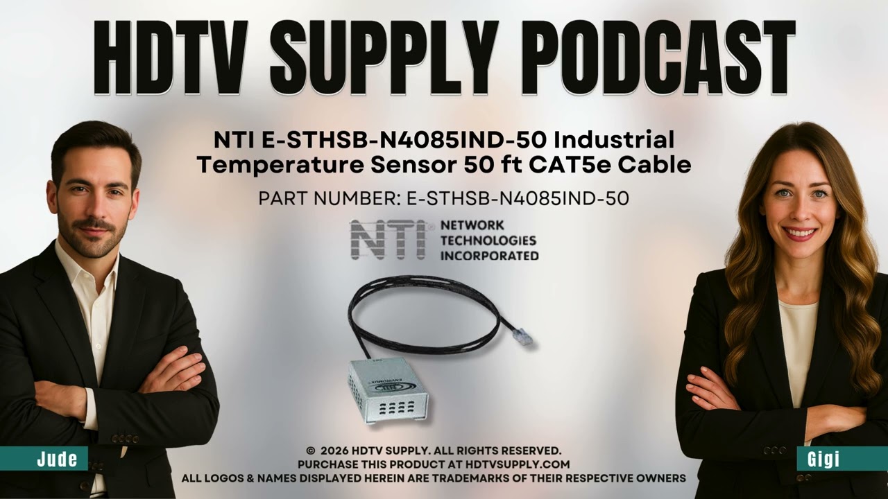 NTI E-STHSB-N4085IND-50 Industrial Temperature Sensor 50 ft CAT5e Cable