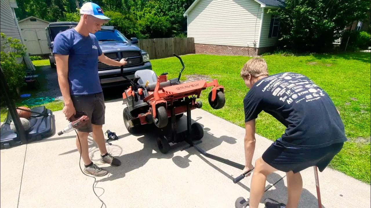 How to Sharpen Lawn Mower Blades! (Gravely ZTX 42 Inch) DIY YouTube