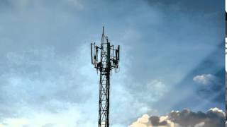 Communications Tower Clouds Phuket Thailand Time Lapse 4K