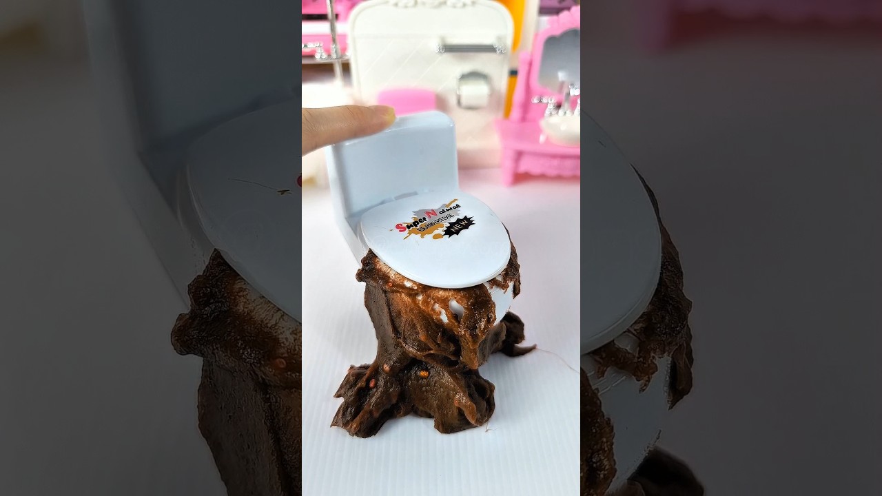 Satisfying with Unboxing & Review Miniature Flushing Toilet | ASMR Video no music 