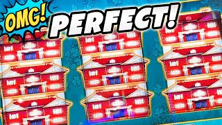 Perfect! MEGA BIG WIN Mansions Feature in Huff n Xtra Puff! 1st Time Triggering and it's Full Screen