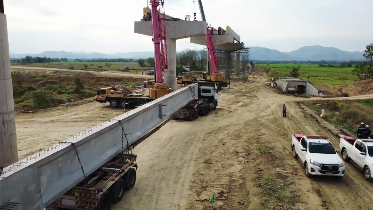 งานขนส่งคานสะพาน รถไฟรางคู่สายเหนือ ตอน1