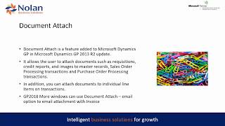 Document attach function in Dynamics GP