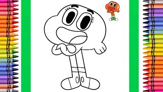 The Coloring Couple Presents: Coloring Darwin from The Amazing World of Gumball | How to Color