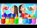 BOTTLE CANDY JELLY Challenge! | Mukbang with Colored Bottles! Girls Battle by Multi Do