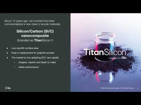 Sila Nanotechnologies Si/C Battery Anode Technology