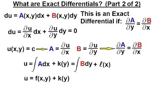 Differential Equation - 1st Order Sol. (2 of 10) Exact Differentials: Introduction (Part 2)