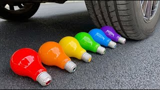 Experiment LED Light Bulb vs Car! Crushing Crunchy, Soft Things with Car! ⚡️💦 screenshot 1