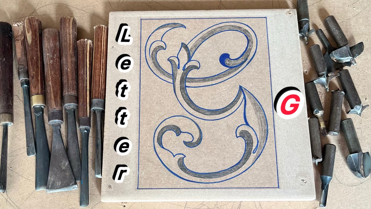 how to wood carving//letter G//Router Machine bits and carving