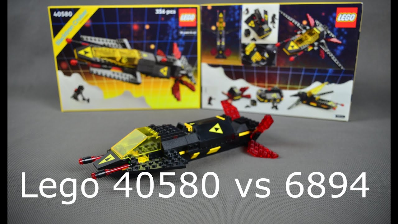 Lego Blacktron 40580 vs 6894 comparison of sets that are 35 years apart ...