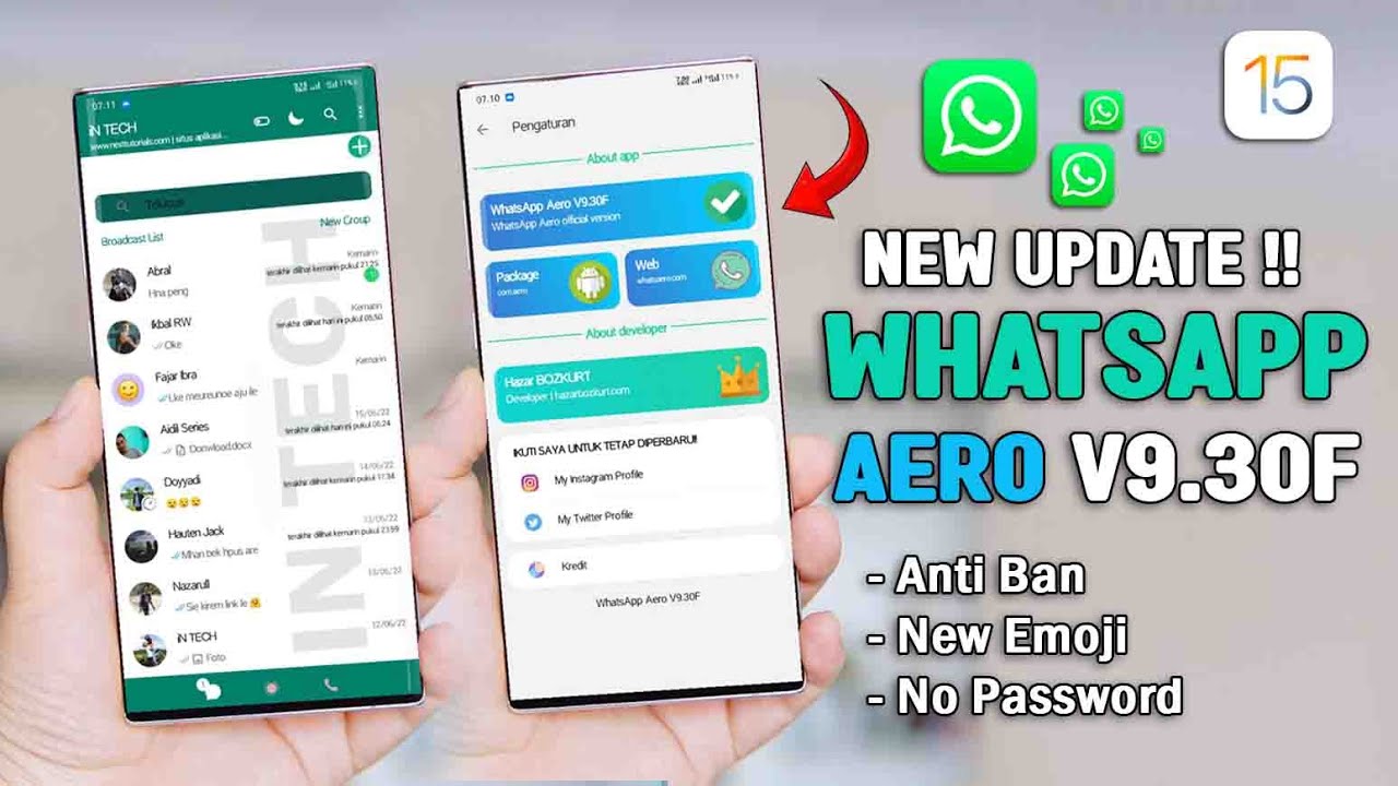 WhatsApp Aero Update Terbaru 2022 || WA Aero Versi v9.30F - Anti