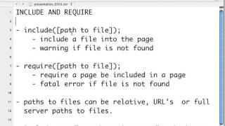 php Tutorial for Beginners 33  Include and Require