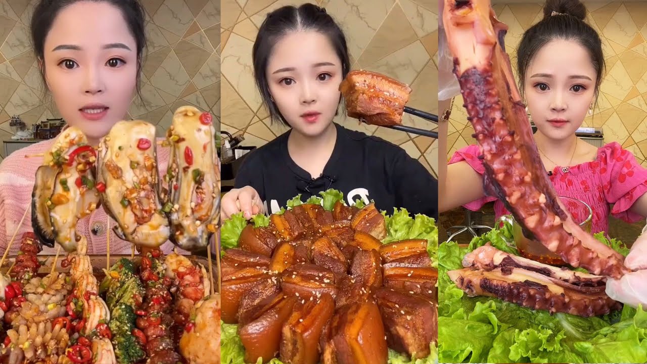ASMR MUKBANG | Red Braised Pork Belly 
