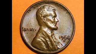 1968 US Penny - Missing S Mint Mark Returns - United States Lincoln Memorial Reverse One Cent Coin