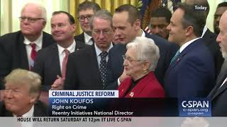 First Step Act Signing: John Koufos Speaks in Oval Office