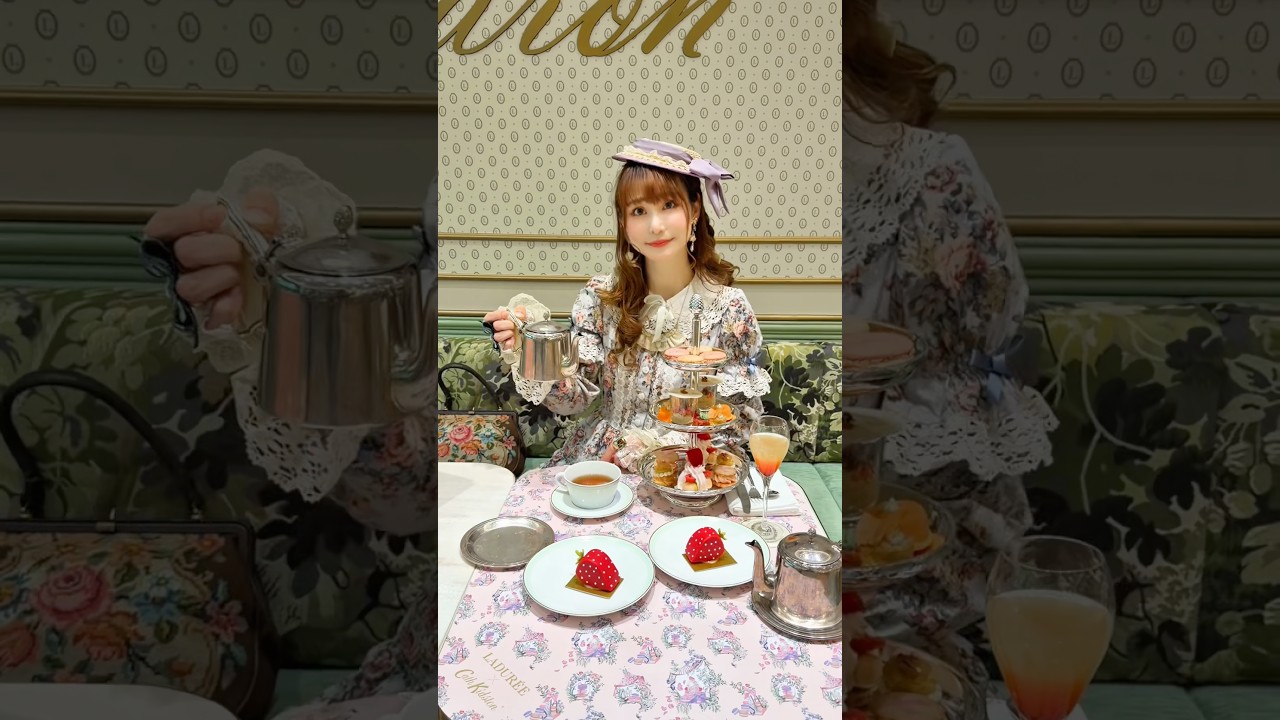 ロリィタさんってマカロンしか食べないの🤔？昨日の動画と合わせて楽しんでね🎀🍜⁡ #ロリィタ　#jfashion #shorts