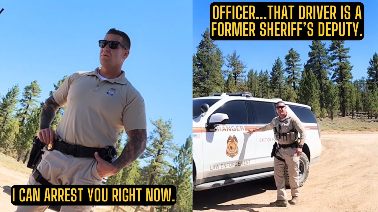 Cop Threatens Arrest Until He Realizes Driver Is A Former Deputy - YouTube