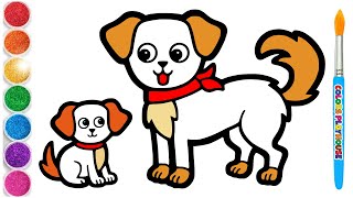 Little Dogs Drawing Painting and Coloring for Kids Toddlers Coloring Pages