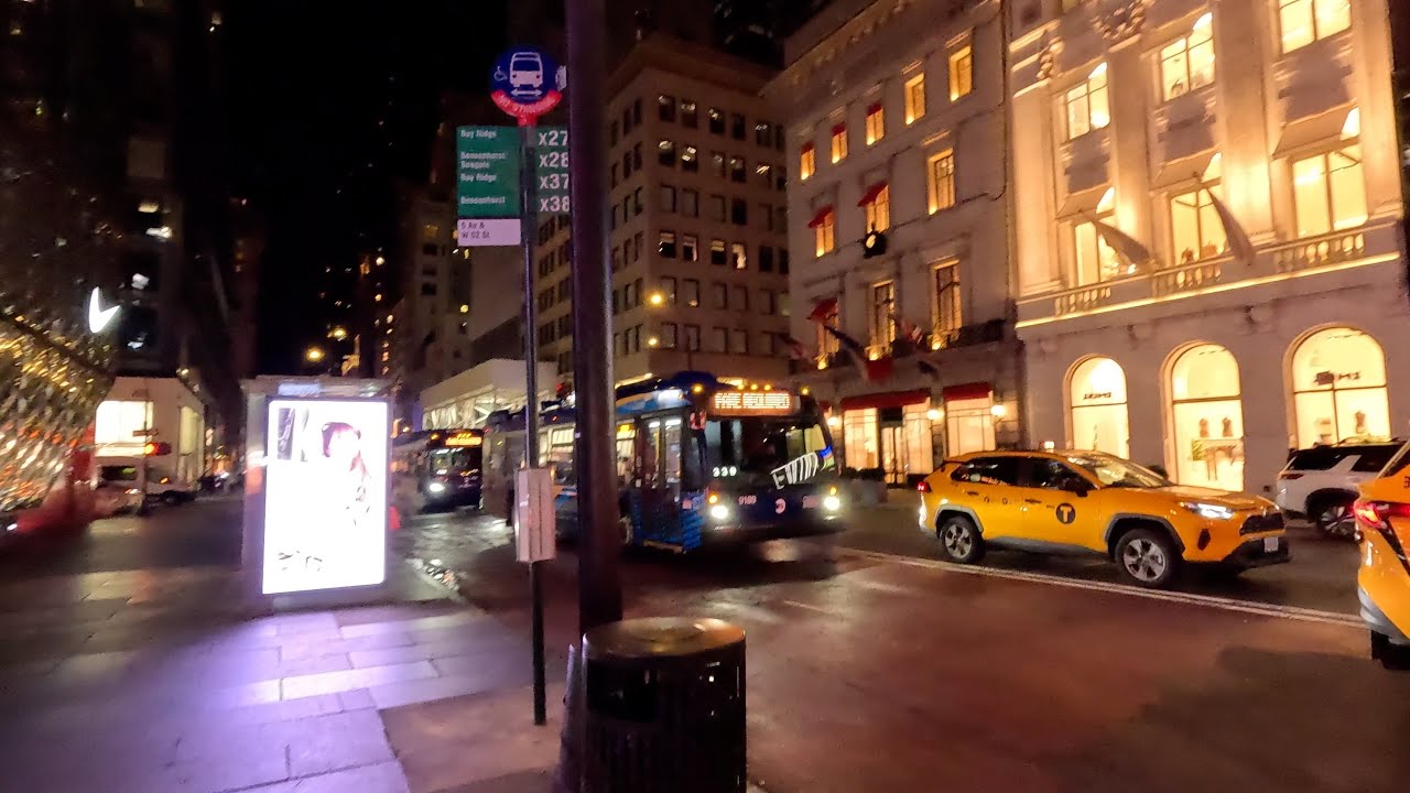 Night Walk Up Fifth Avenue