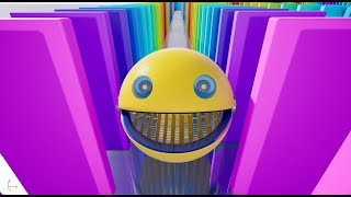Robot Pacman Rainbow Domino Chain Reaction