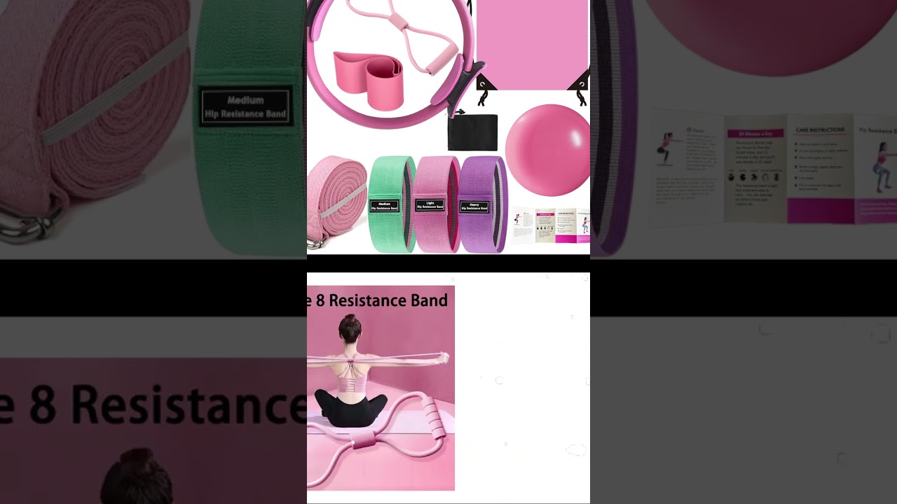 Pilates Essentials Kit for Women - Better Yoga Pilates Kit for Home Workouts with Pilates Ring