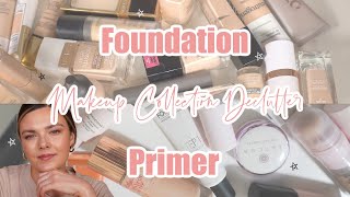 Decluttering My Makeup Collection! Primers & Foundations ✨