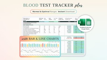 Blood Test Results Tracker DEMO – Charts & Optimal Ranges | Google Sheets & Excel