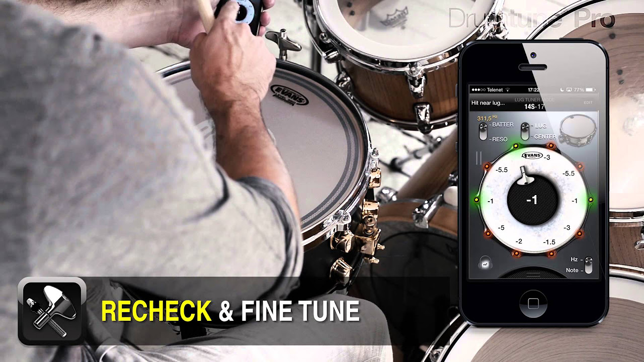 Drum tuning with Drumtune PRO -LUG TUNER MODE BASICS
