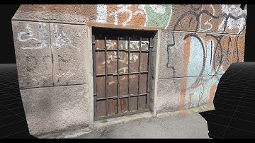 3DF Zephyr - The Wall type 1 Low-poly 3D model