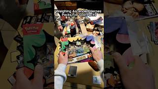 Weighing Pokemon ascended heroes packs for god packs #pokemon
