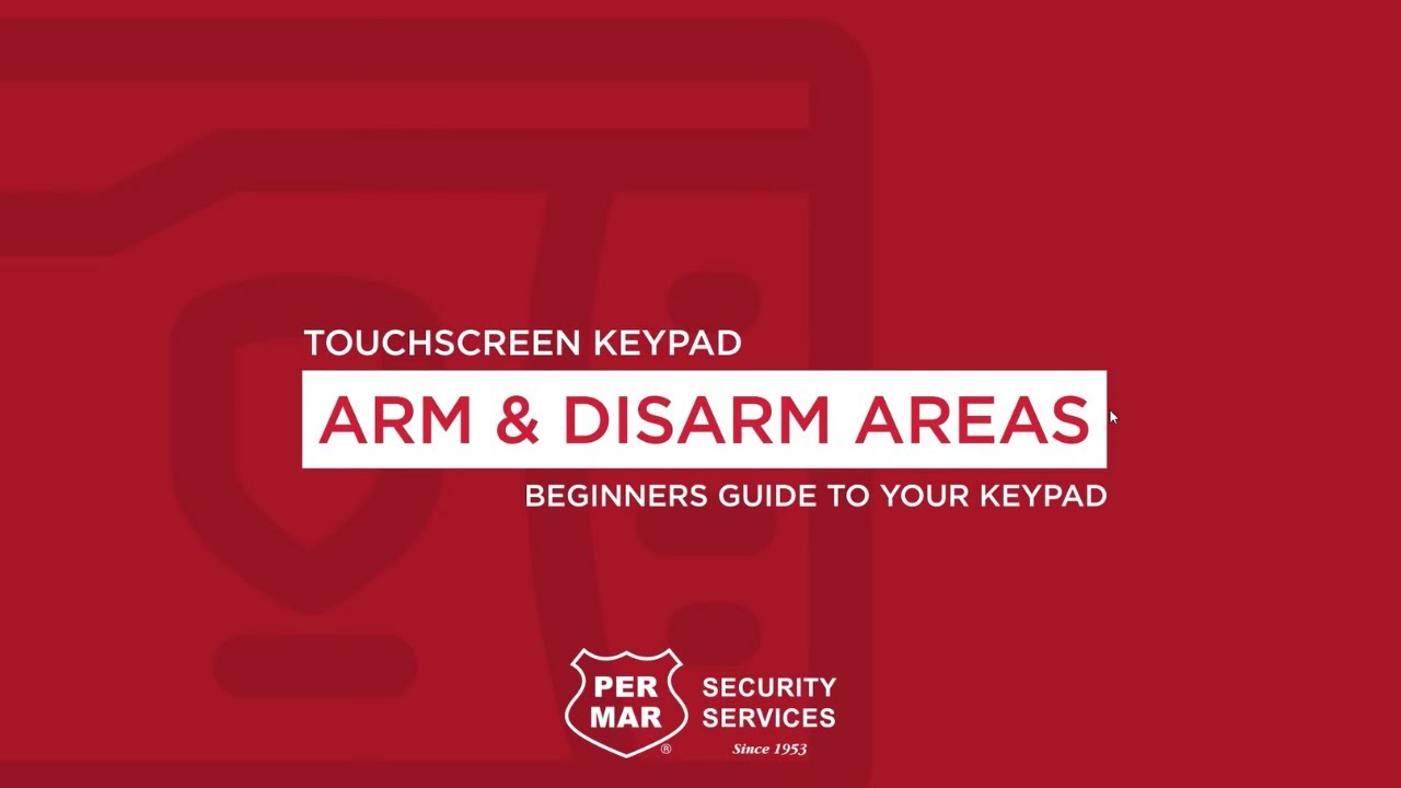 Arm & Disarm Areas on your Touchscreen Keypad - YouTube