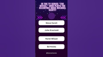 📺 "In the TV series "The Office," who plays the eccentric boss Michael Scott?" 🕴️