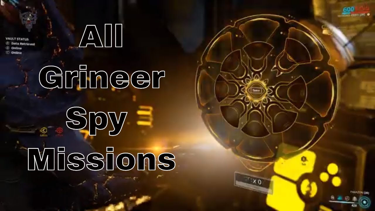 Warframe - All Grineer Spy Mission Types - Raw Footage How To