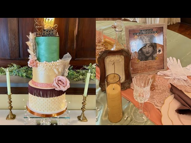 Trusting the Process! 20's Inspired Wedding Cake | Stenciling on