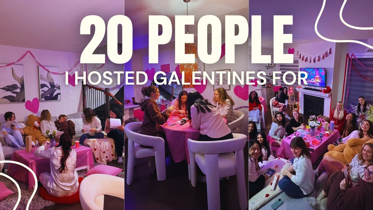 Hosting my FIRST Galentine’s 💕 | prep + decorate + girls night