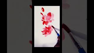 “Watercolor Flowers in Minutes 🌸✨ | Easy Painting Tutorial #Shorts”
