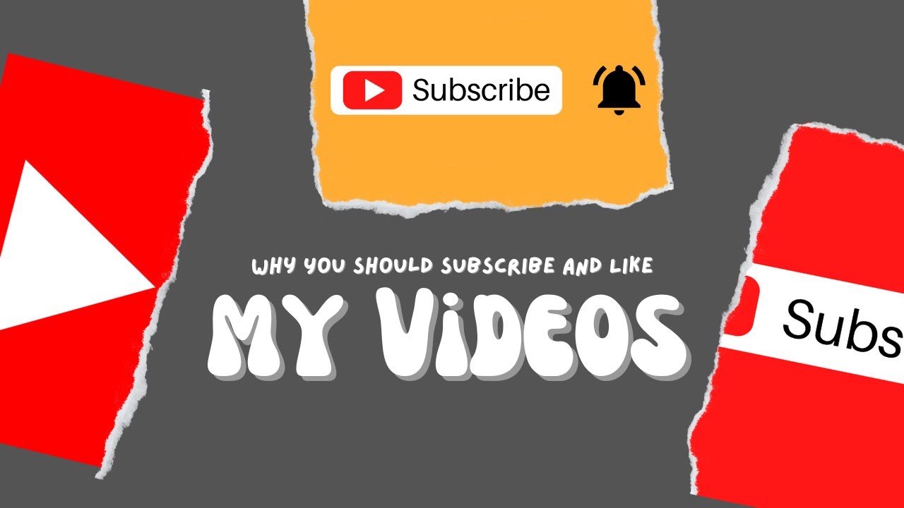 Why You Should Subscribe and Like My Videos - YouTube