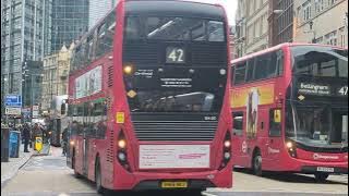 Here is the 42 bus in Liverpool Street Saturday 21 December 2024