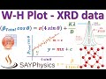 Williamsonhall plot  wh plot  crystallite size  microstrain  xrd data  originpro