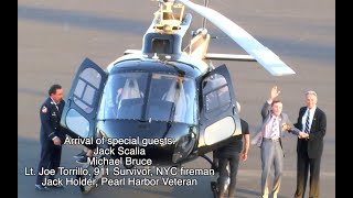 Jeff Senour helicopter arrival at Patriots Voice Foundation event in Scottsdale, Az with Jack Scalia