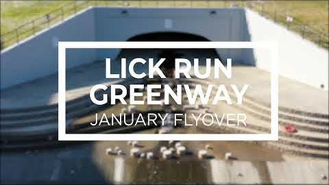 Lick Run Greenway Drone Flyover, January 21, 2021