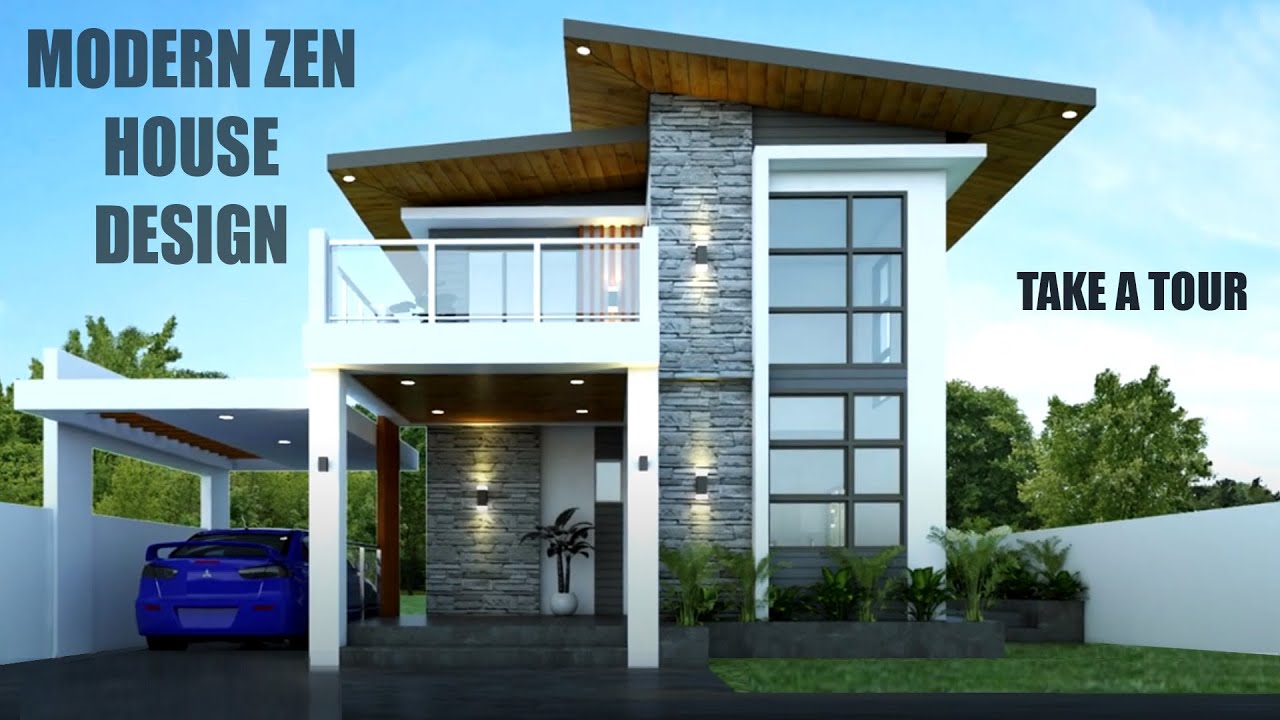 4 BEDROOMS / 2 STOREY / MODERN ZEN HOUSE DESIGN / 15 X 13 METERS LOT YouTube