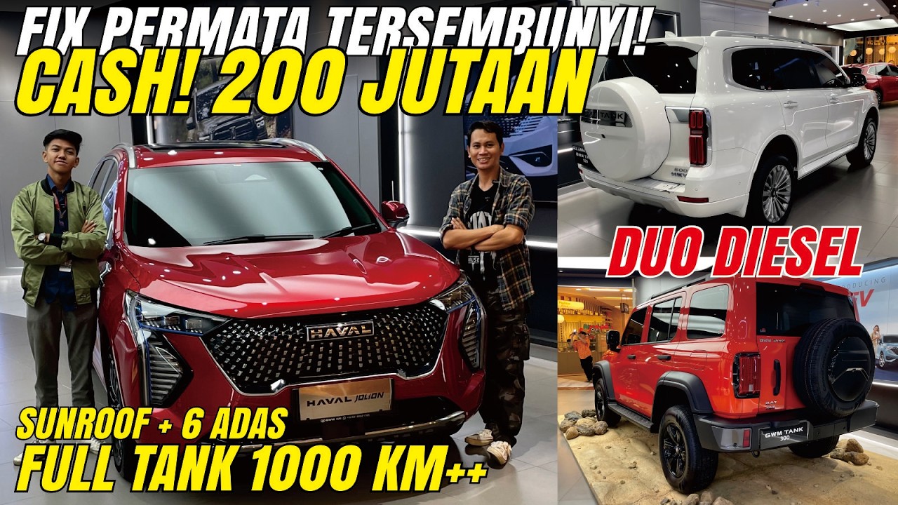 BANYAK YANG GAK TAU! GWM 200 JTAN SEKALAS H-RV & LEBIH IRIT DARI LCGC, TANK 300 & 500 DIESEL READY