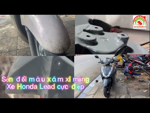 Video Honda Lead 125 từ phiên bản màu kem sơn đổi màu xám xi... - youtube